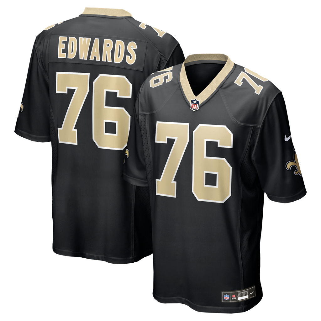 New Orleans Saints David Edwards Nike Black Game Jersey