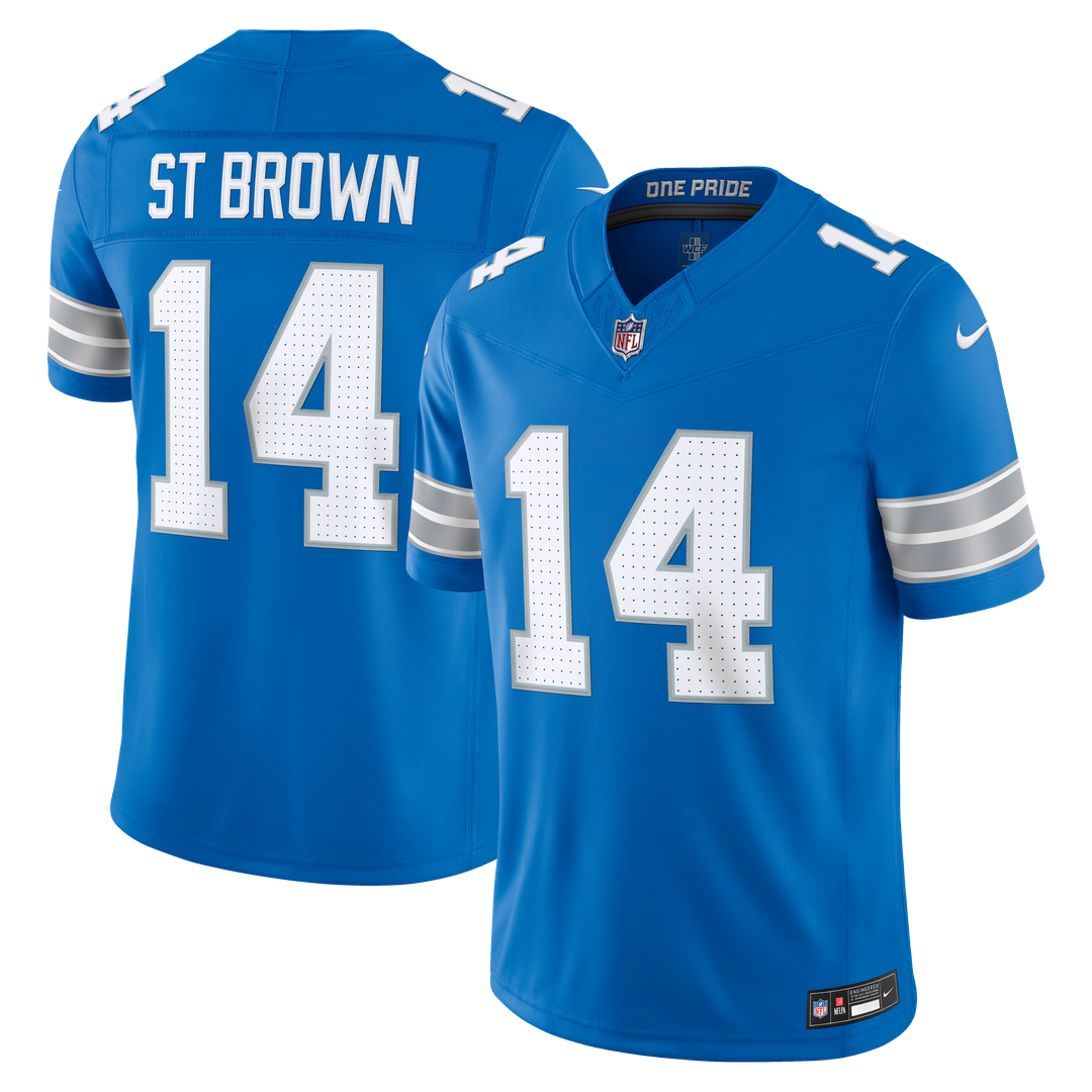 Detroit Lions Amon - Ra St. Brown Nike Blue Team Vapor FUSE Stitched Limited Jersey