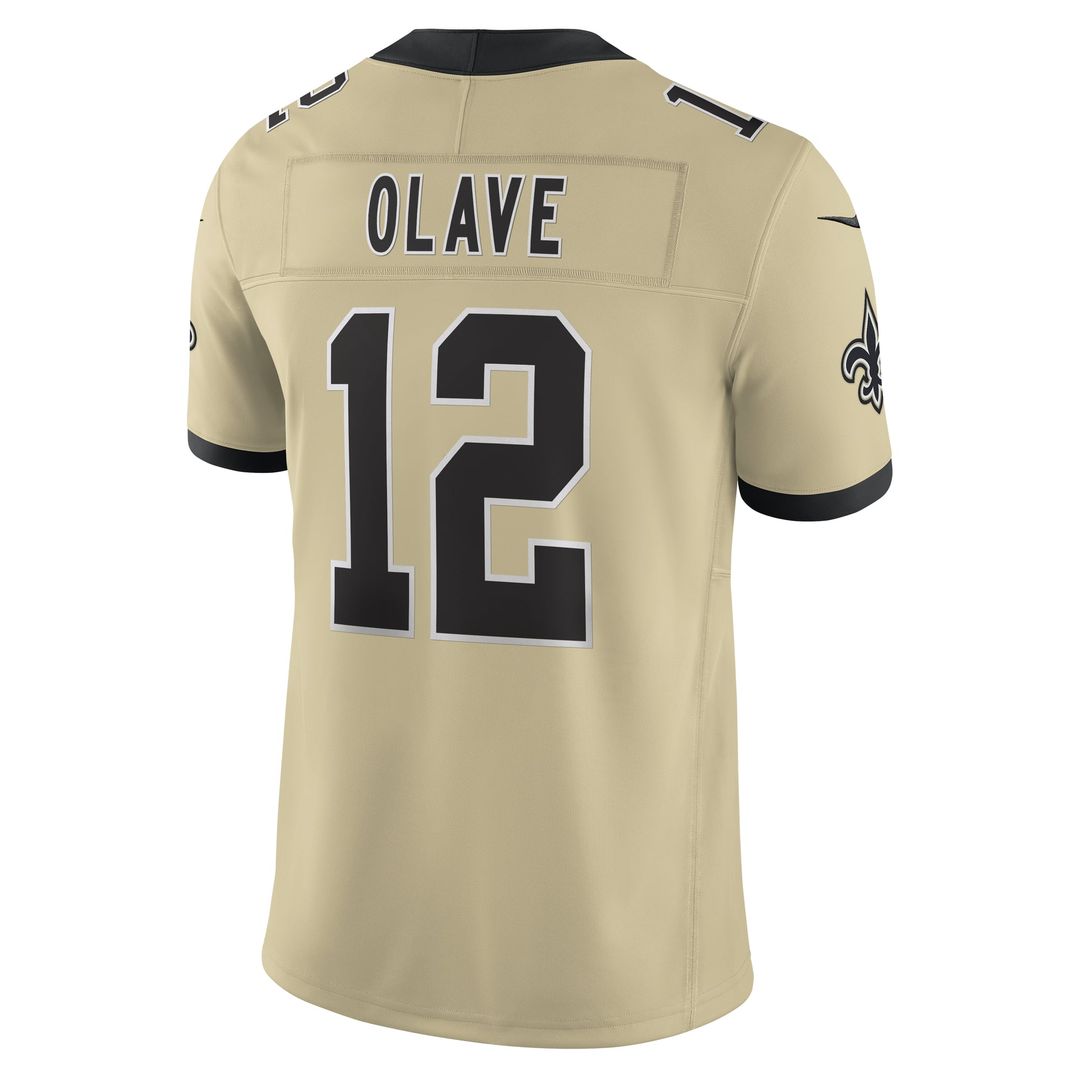 New Orleans Saints Chris Olave Nike Gold Alternate Gameday Golds Alternate Vapor FUSE Limited Jersey