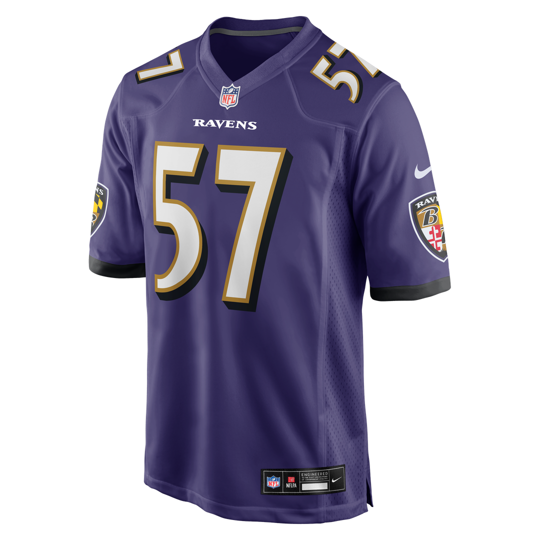 Baltimore Ravens Bart Scott Nike Purple Retired Player Game Jersey
