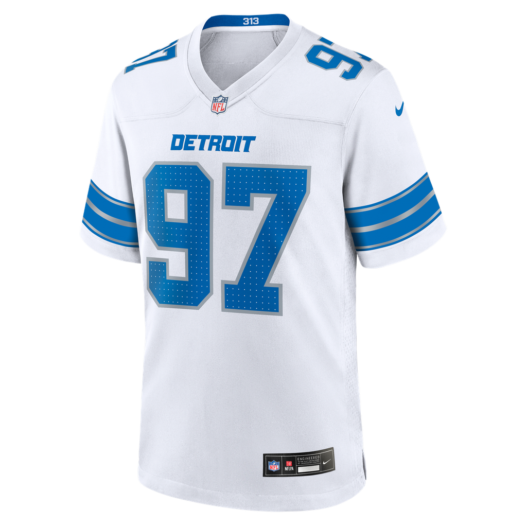 Detroit Lions Aidan Hutchinson Nike White Game Jersey