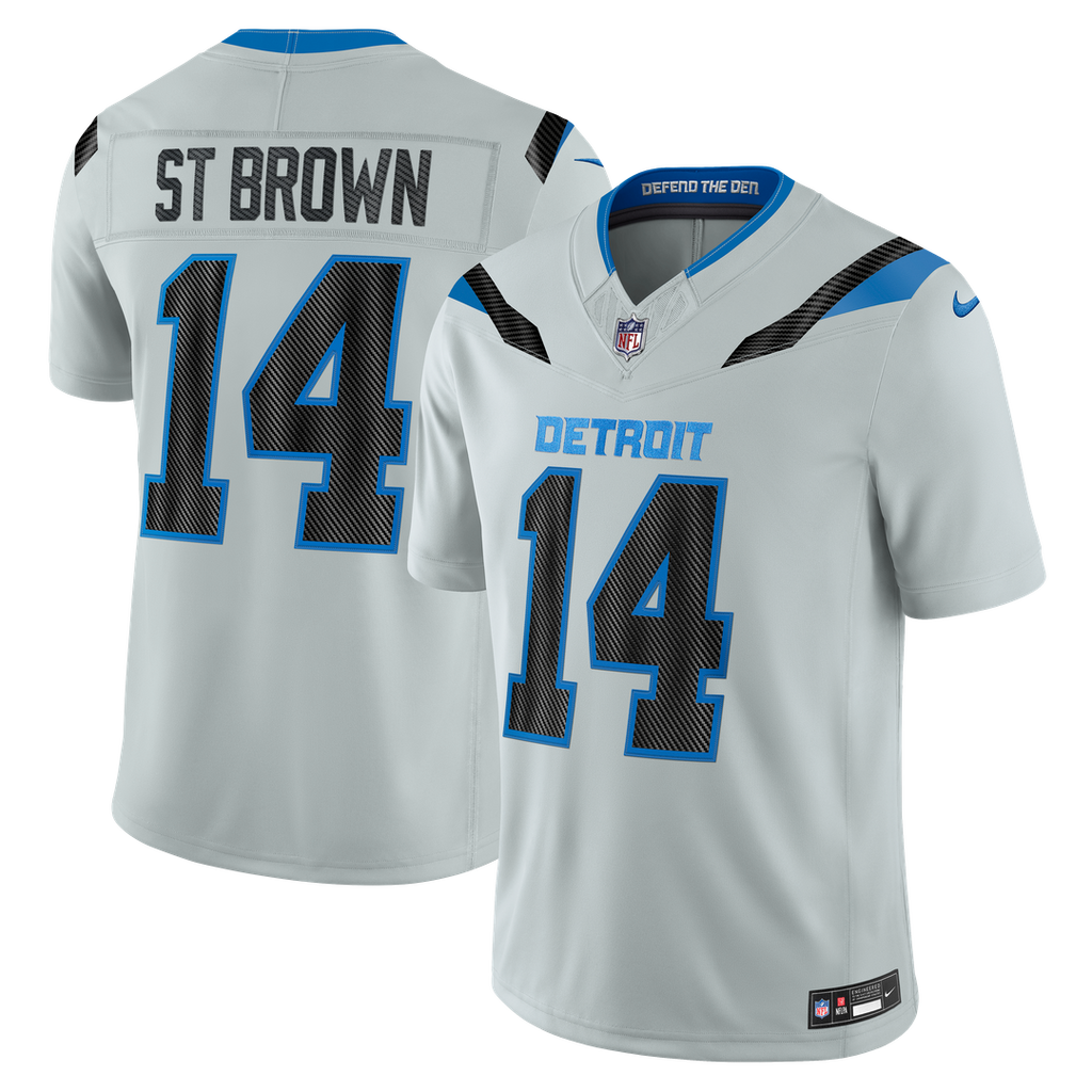 Detroit Lions Amon - Ra St. Brown Nike Silver 2026 Rivalries Collection Stitched Limited Jersey