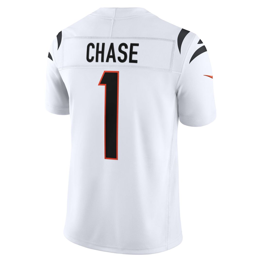 Cincinnati Bengals Ja'Marr Chase Nike White Vapor FUSE Stitched Limited Jersey