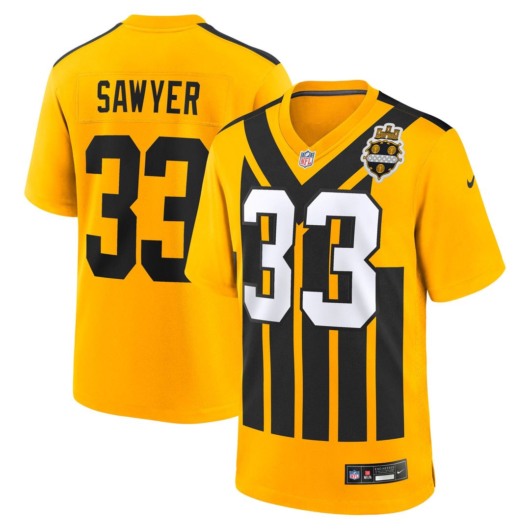 Pittsburgh Steelers Jack Sawyer Nike Black Game Jersey