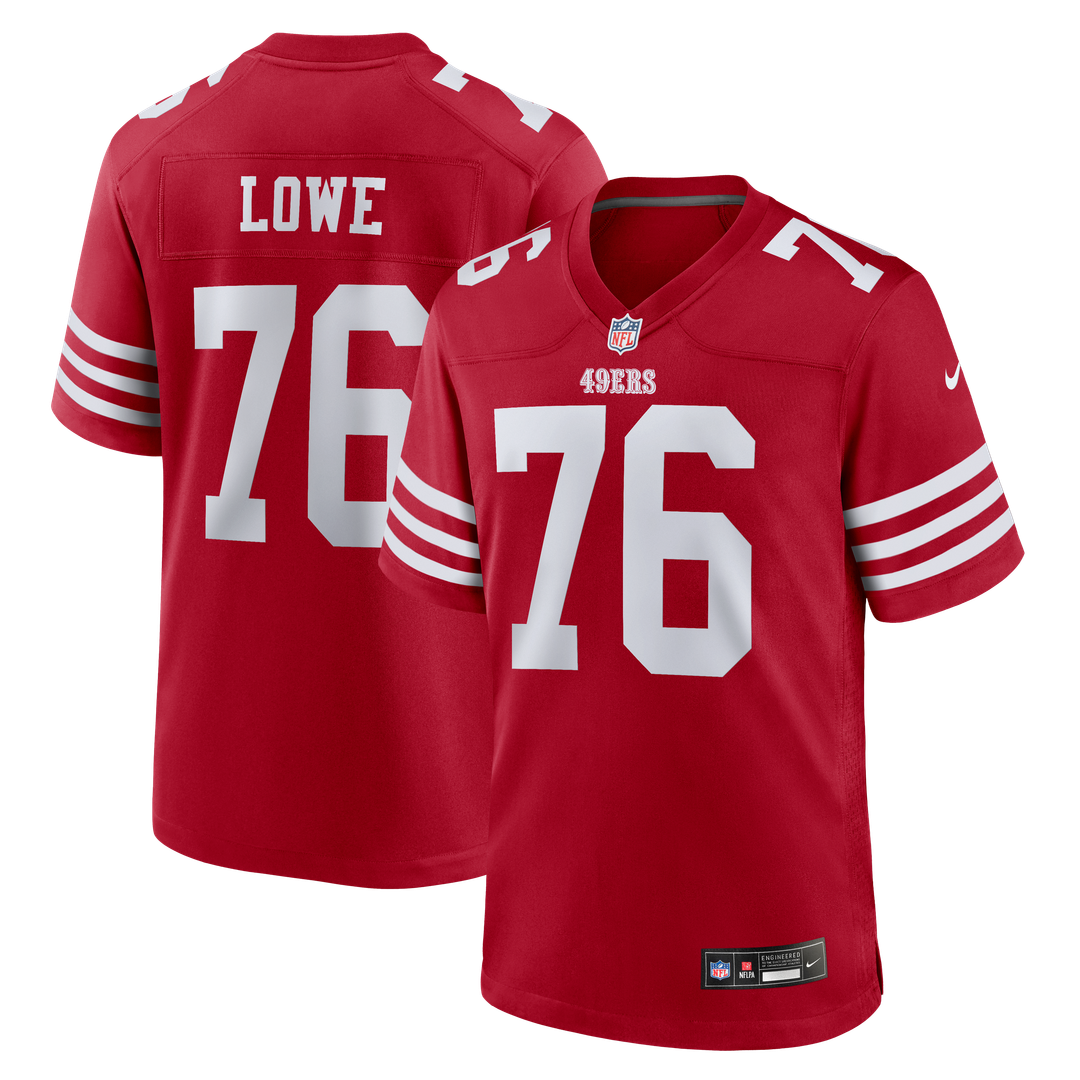 San Francisco 49ers Vederian Lowe Nike Scarlet Game Jersey