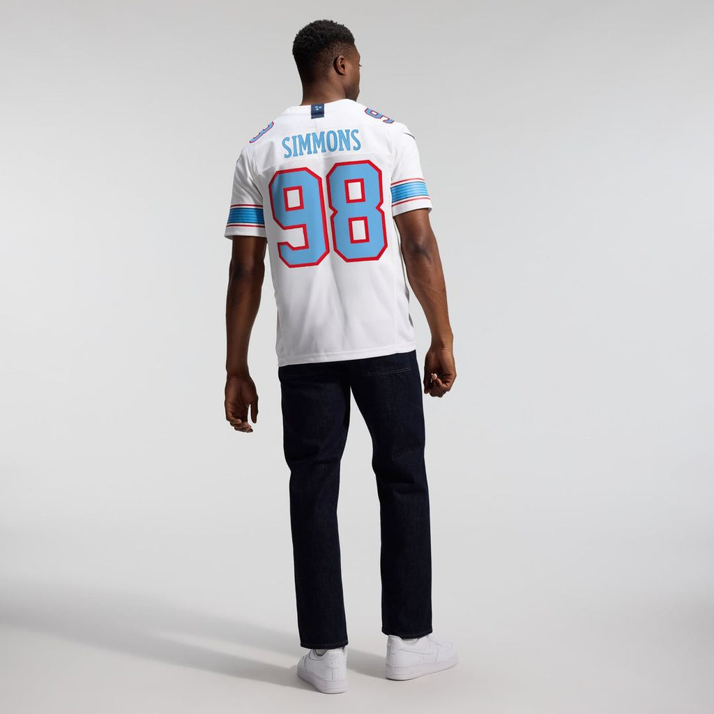 Tennessee Titans Jeffery Simmons Nike White Vapor FUSE Stitched Limited Jersey