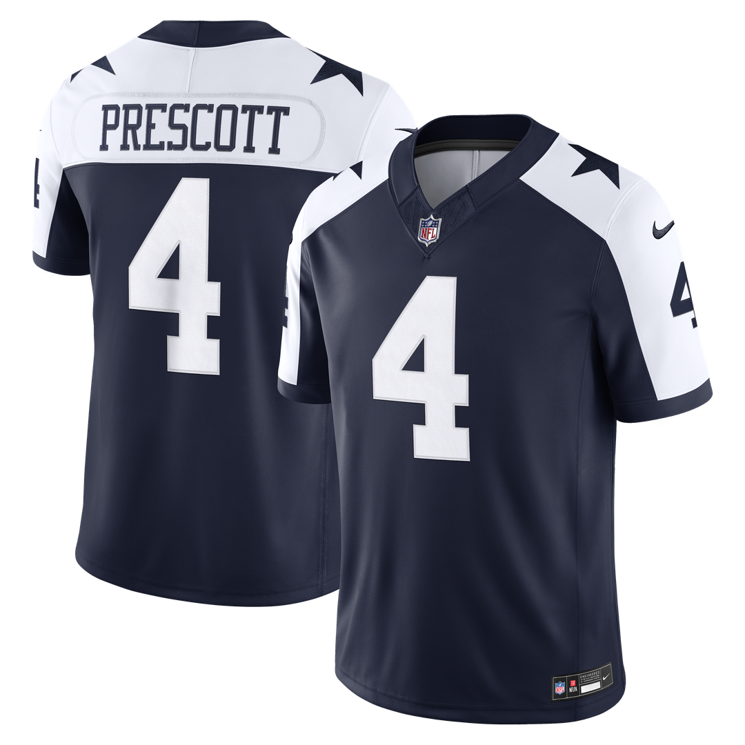Dallas Cowboys Dak Prescott Nike Navy Alternate Vapor FUSE Stitched Limited Jersey