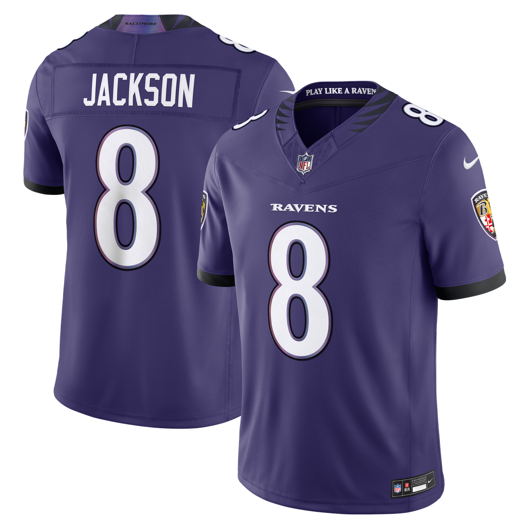 Baltimore Ravens Lamar Jackson Nike Purple Team Vapor FUSE Stitched Limited Jersey