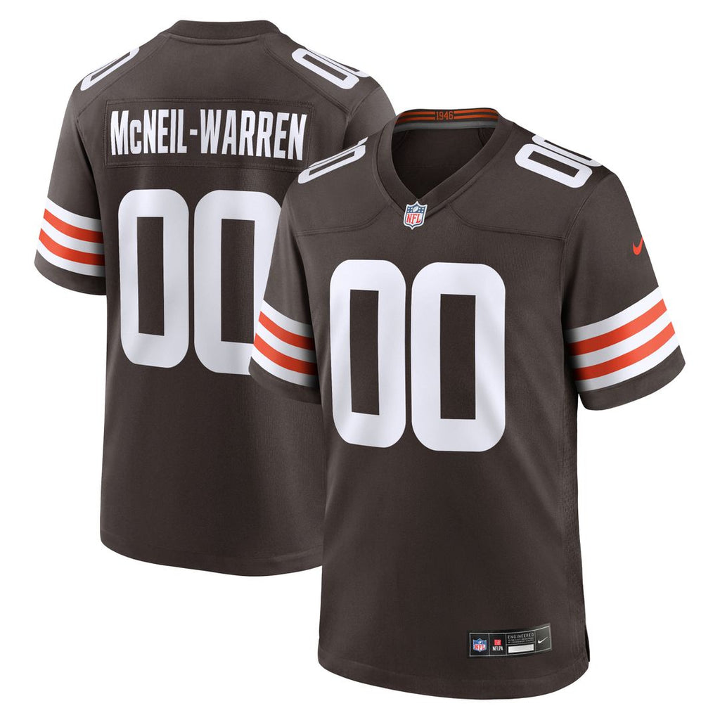 Cleveland Browns Emmanuel McNeil - Warren Nike Brown Game Jersey