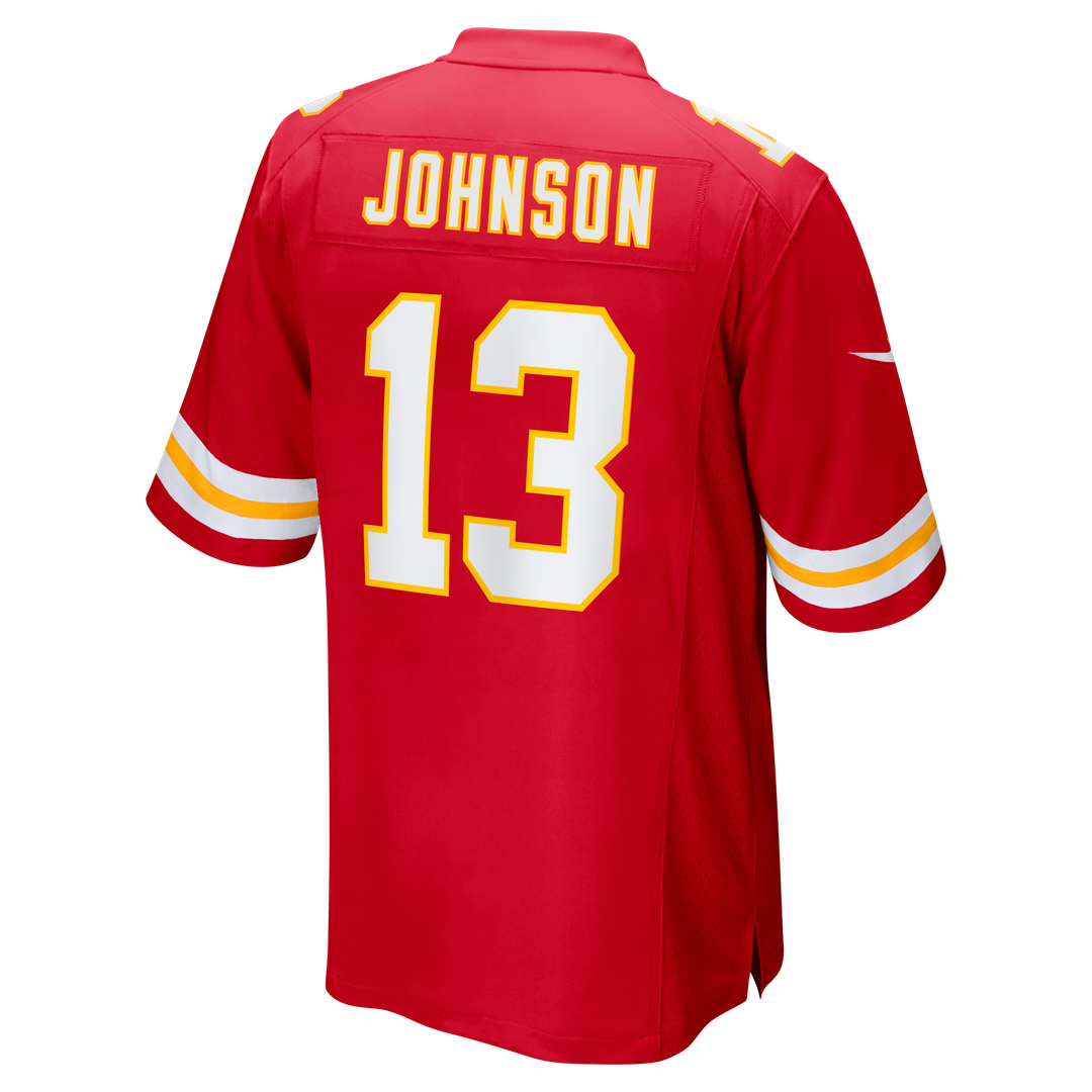 Kansas City Chiefs Nazeeh Johnson Nike Red Game Jersey
