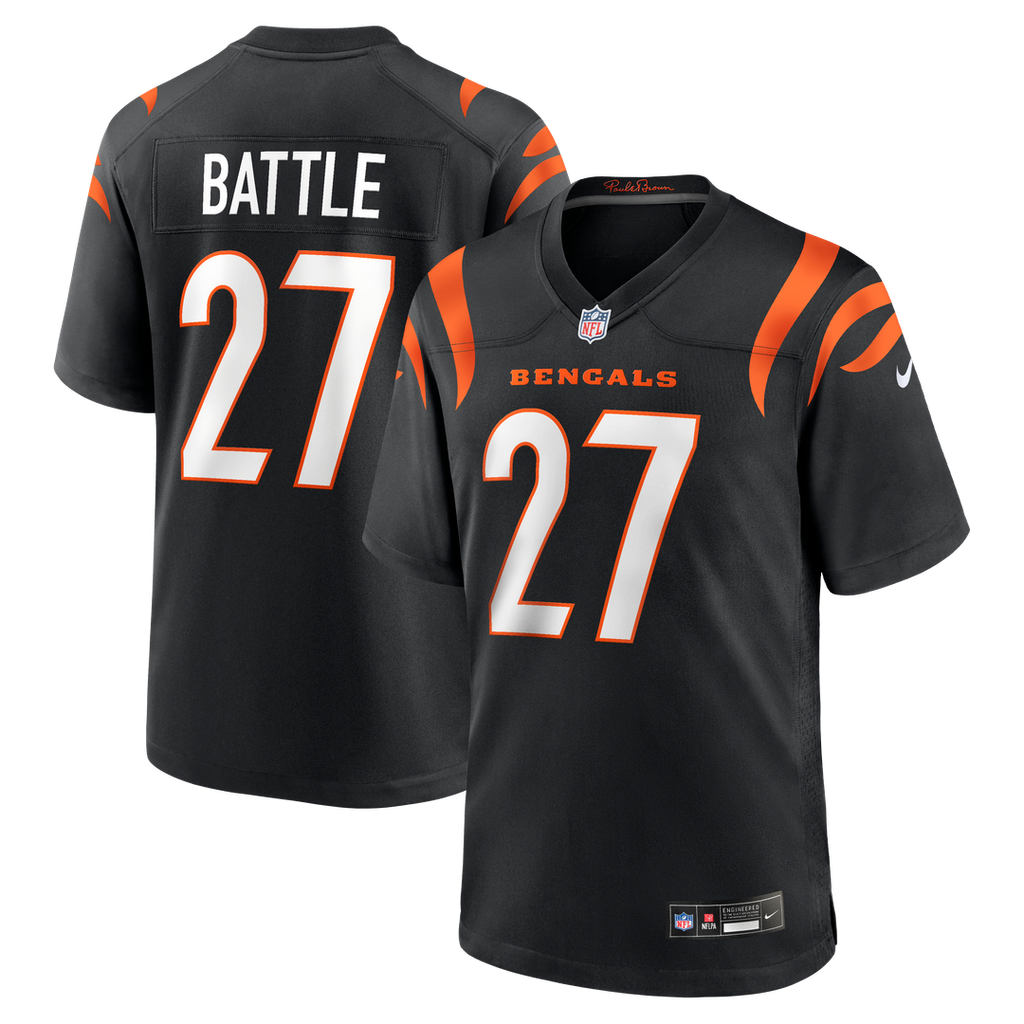 Cincinnati Bengals Jordan Battle Nike Black Game Jersey