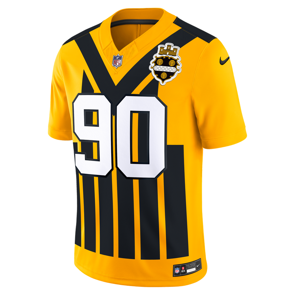 Pittsburgh Steelers T.J. Watt Nike Gold Alternate Vapor FUSE Stitched Limited Jersey