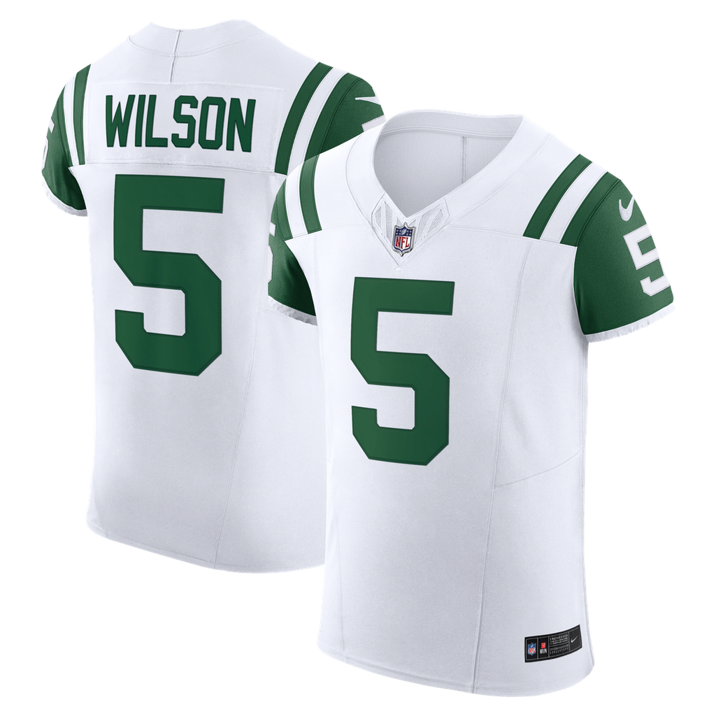 New York Jets Garrett Wilson Nike White Classic Alternate Vapor FUSE Elite Jersey