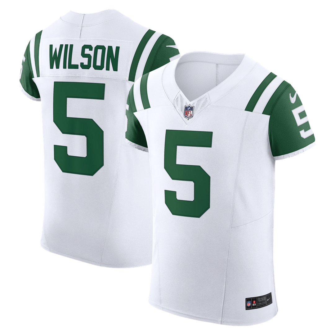 New York Jets Garrett Wilson Nike White Classic Alternate Vapor FUSE Elite Jersey