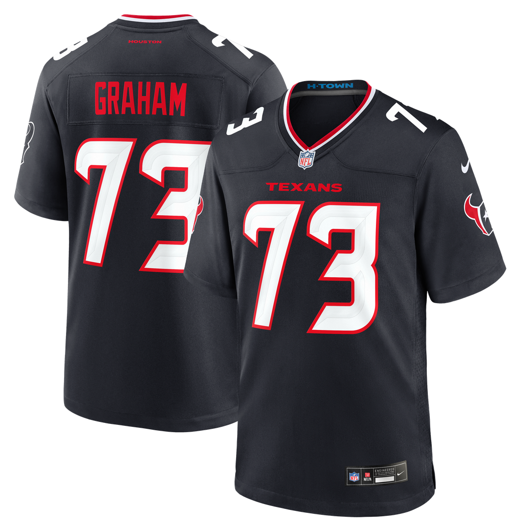 Houston Texans Derrick Graham Nike Navy Game Jersey