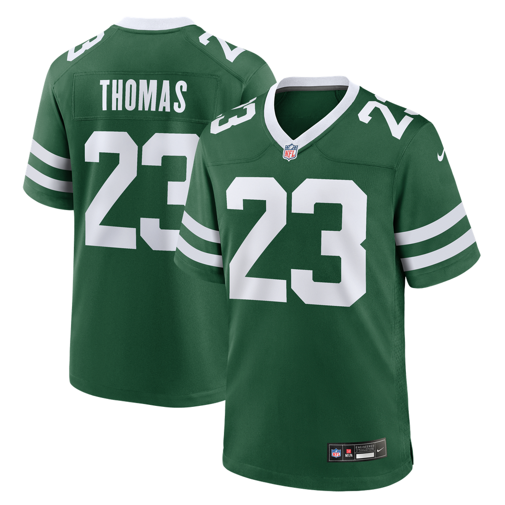 New York Jets Azareye'h Thomas Nike Legacy Green Game Jersey