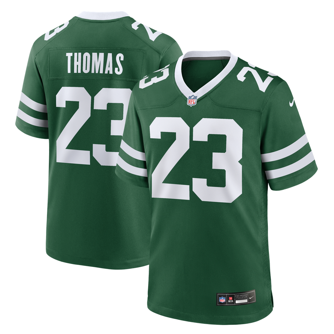 New York Jets Azareye'h Thomas Nike Legacy Green Game Jersey