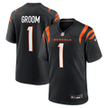 Cincinnati Bengals Number 1 Groom Nike Black Game Jersey