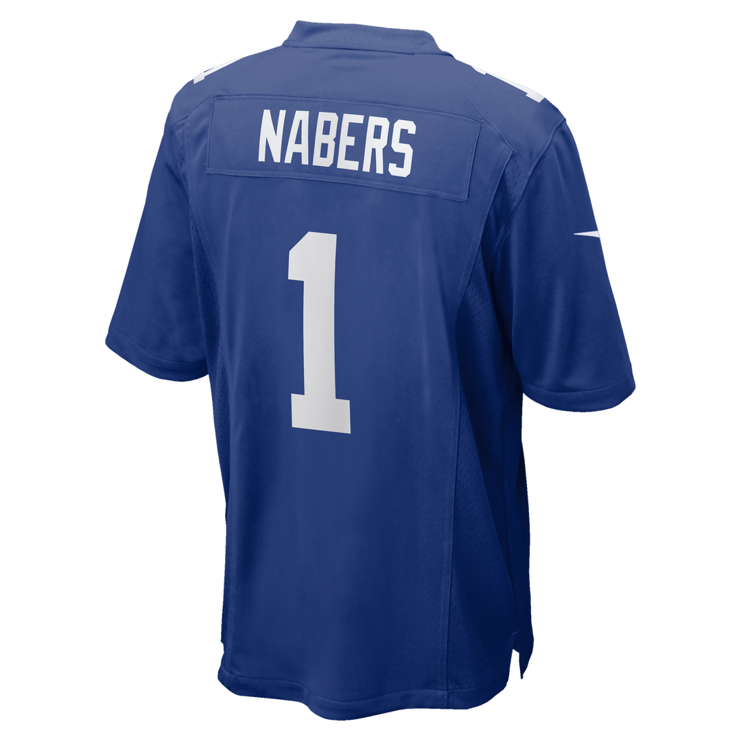 New York Giants Malik Nabers Nike Royal Game Jersey