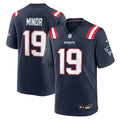 New England Patriots Kobee Minor Nike Navy Game Jersey