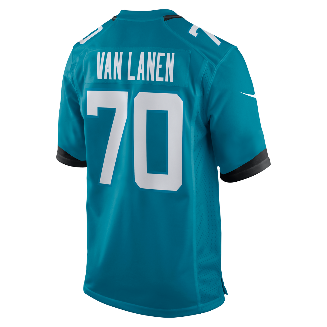Jacksonville Jaguars Cole Van Lanen Nike Teal Game Jersey