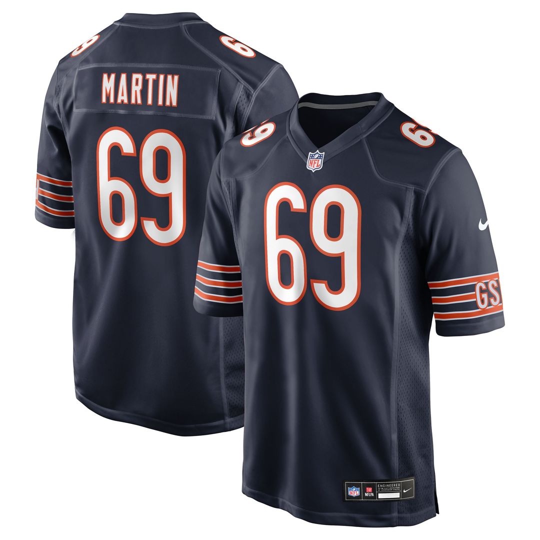 Chicago Bears Jeremiah Martin Nike Navy Game Jersey