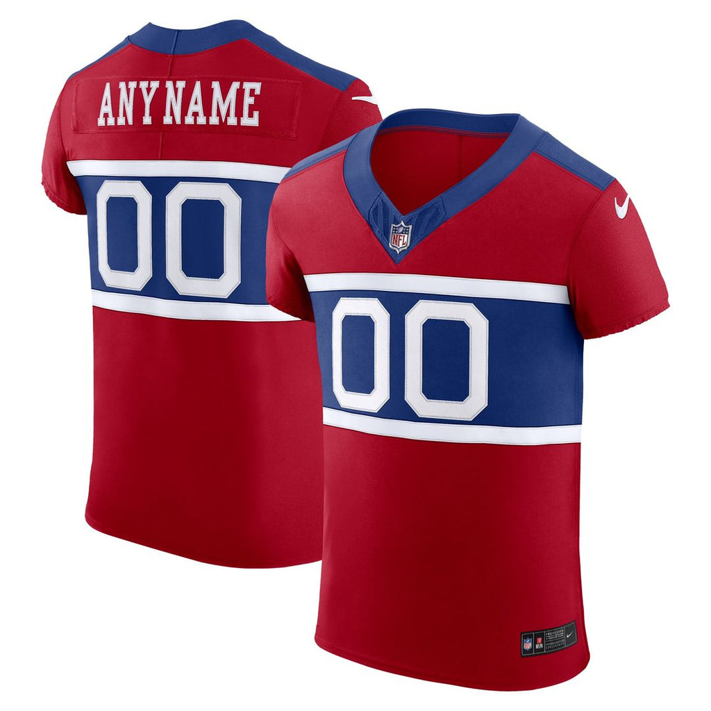 New York Giants Nike Red Alternate Vapor FUSE Elite Custom Jersey