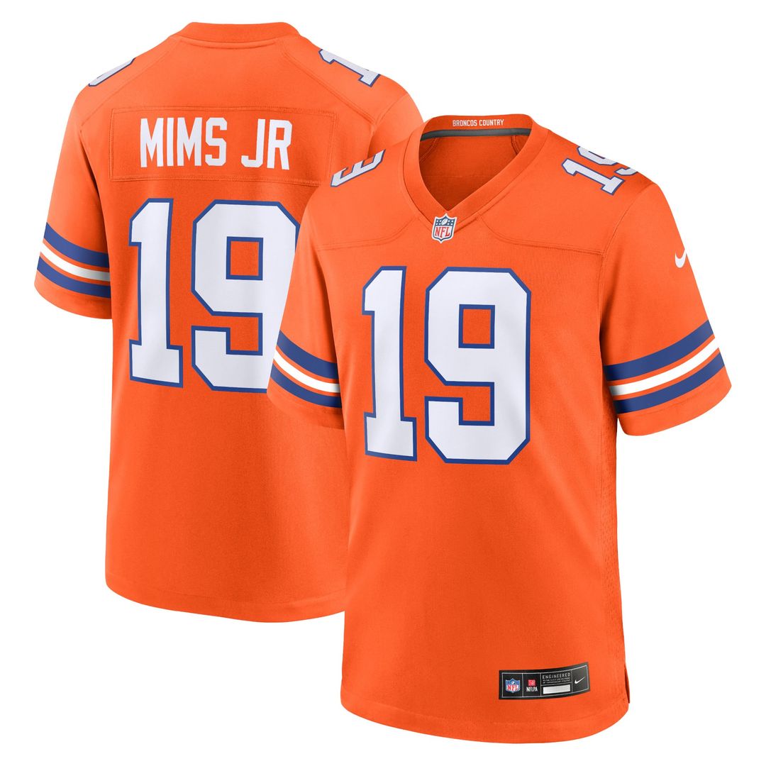 Denver Broncos Marvin Mims Jr Nike Orange Mile High Collection 1977 Throwback Game Jersey