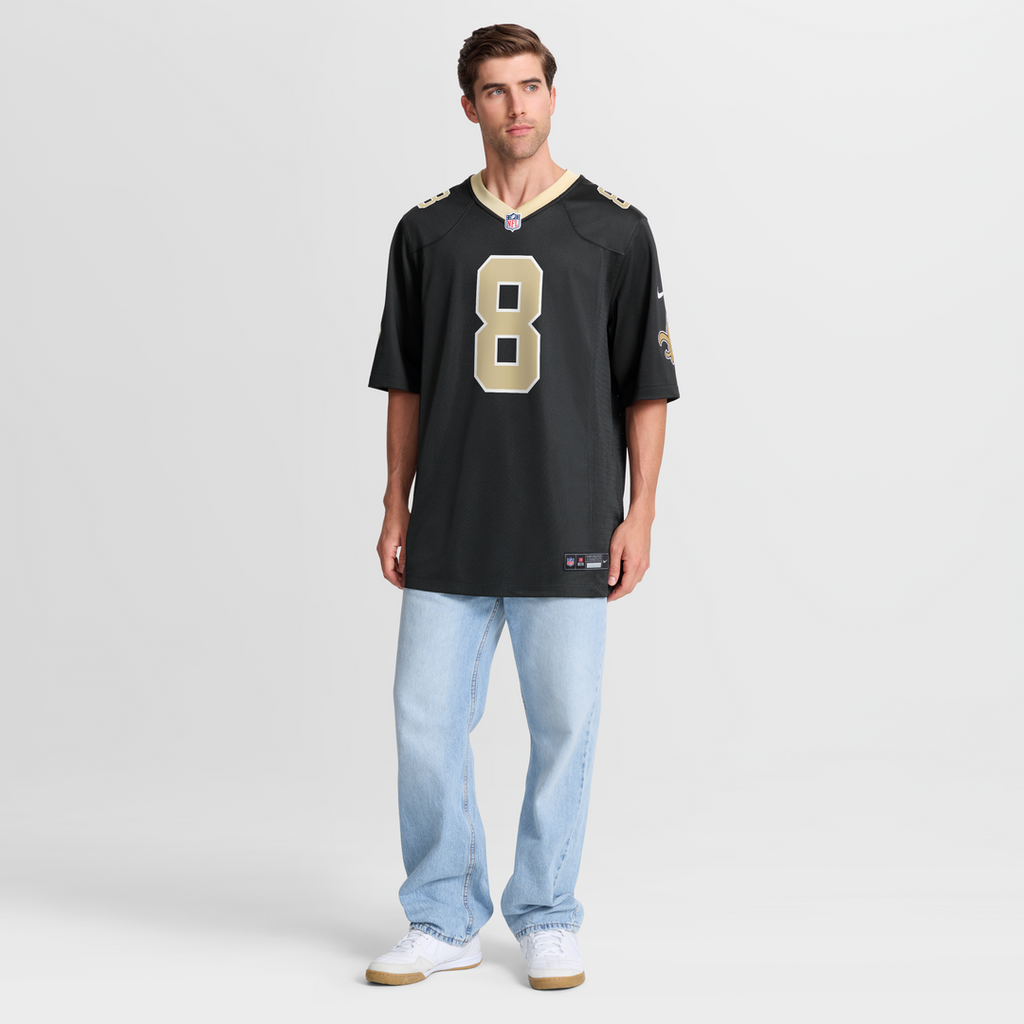 New Orleans Saints Archie Manning Nike Black Retired Player Game Jersey
