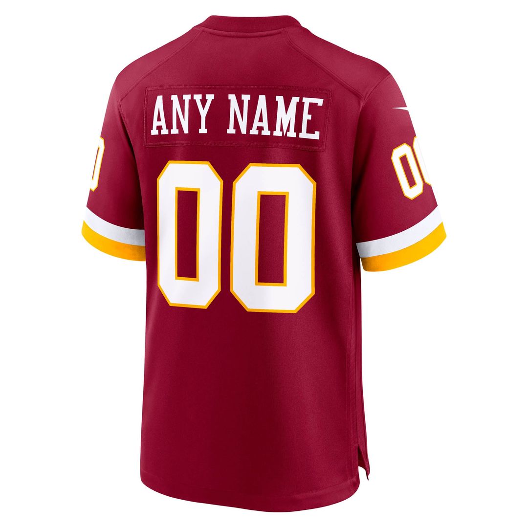 Washington Commanders Nike Burgundy Custom Jersey