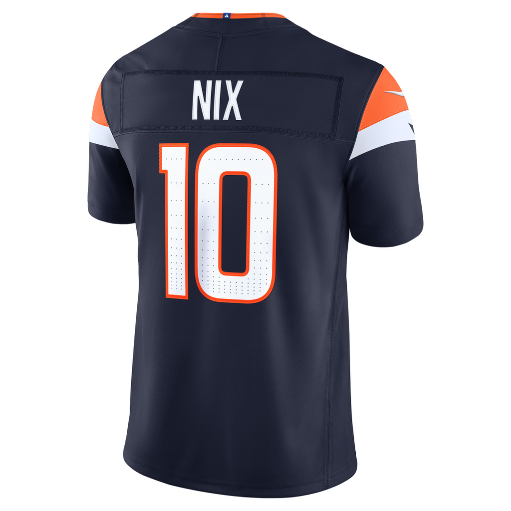 Denver Broncos Bo Nix Nike Orange Alternate Mile High Collection 1977 Throwback Vapor FUSE Stitched Limited Jersey