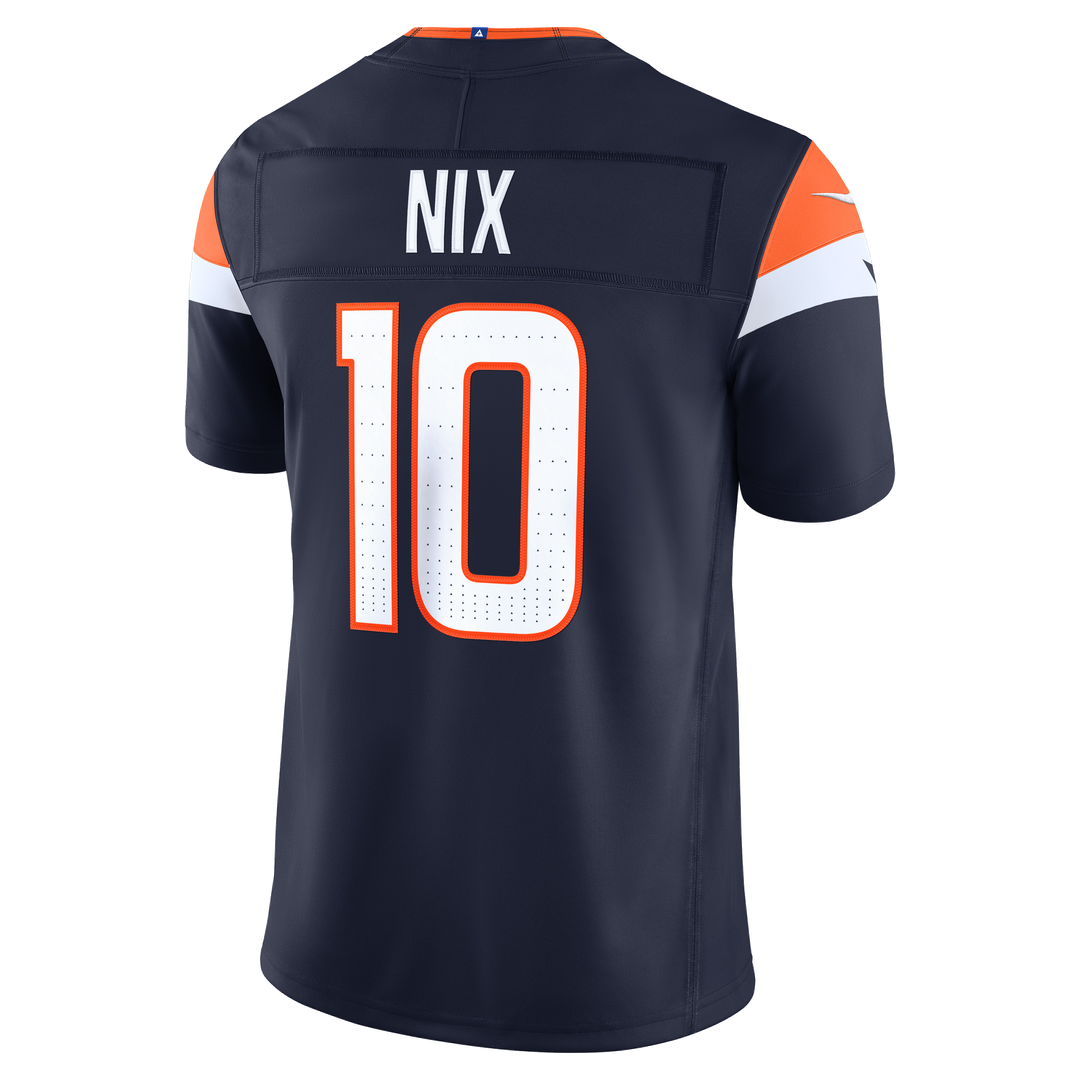 Denver Broncos Bo Nix Nike Orange Alternate Mile High Collection 1977 Throwback Vapor FUSE Stitched Limited Jersey