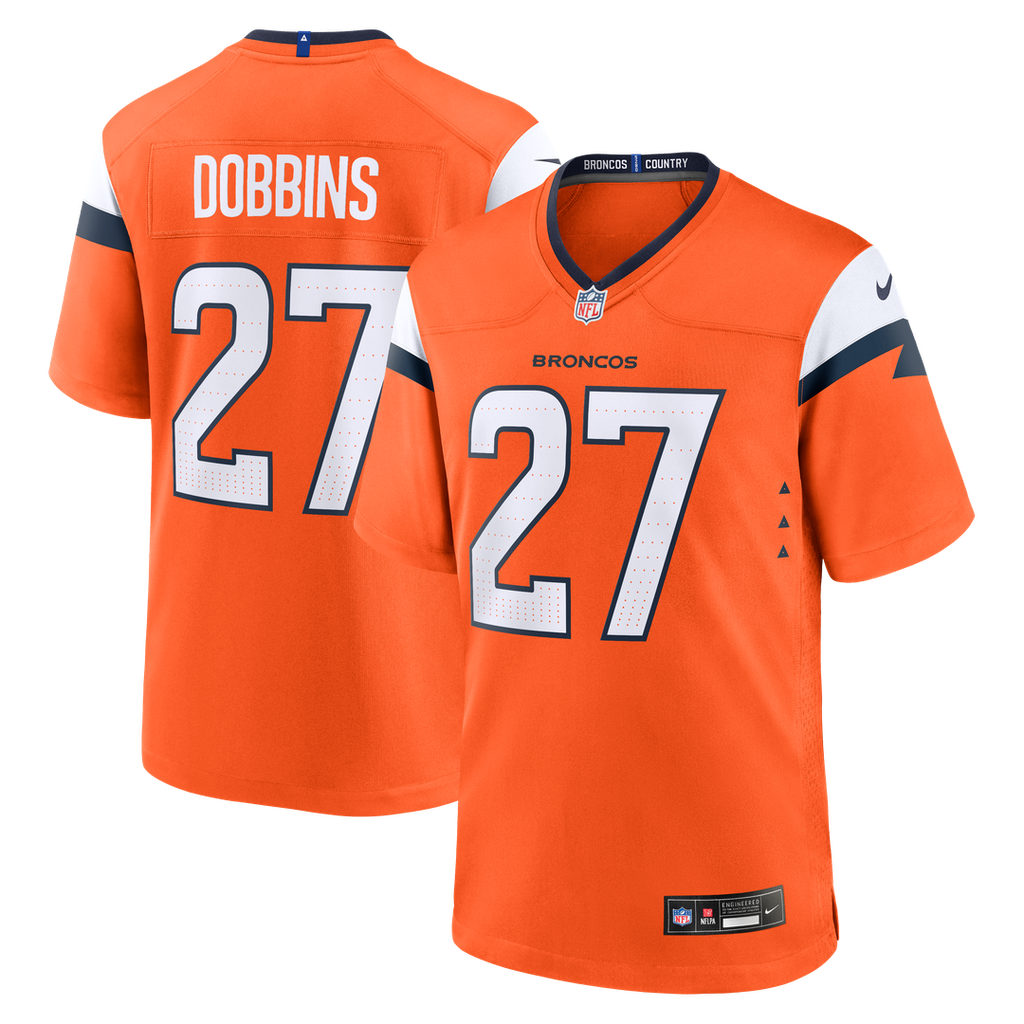 Denver Broncos J.K. Dobbins Nike Orange Game Jersey