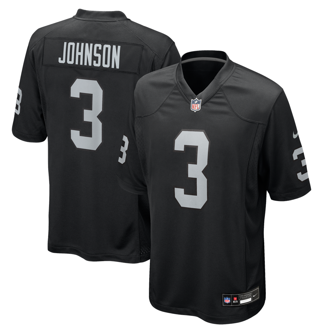 Las Vegas Raiders Taron Johnson Nike Black Game Jersey