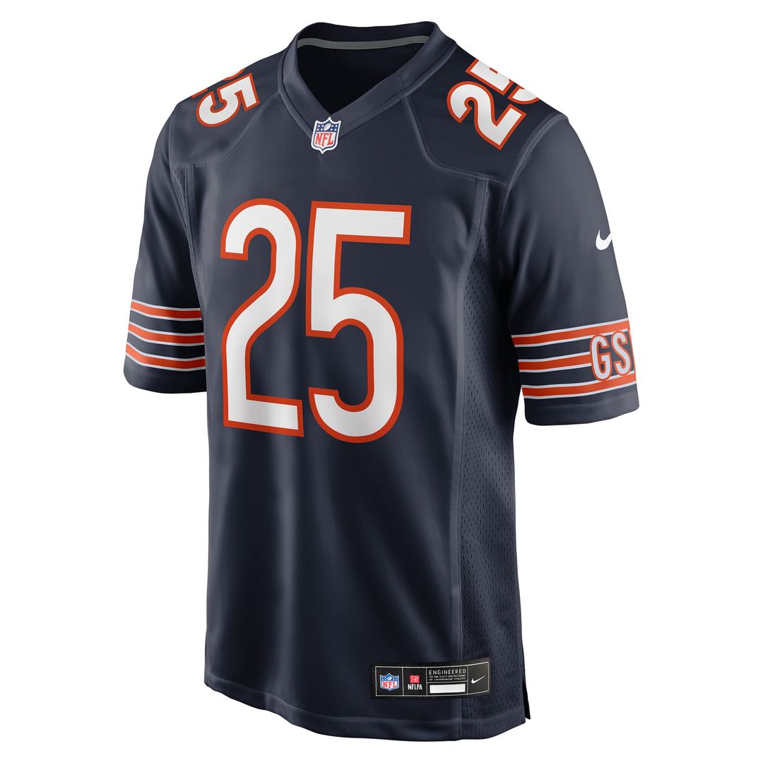 Chicago Bears Kyle Monangai Nike Navy Game Jersey