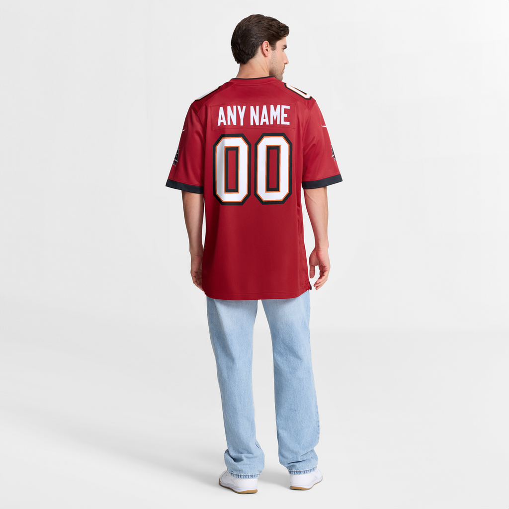 Nike Red Tampa Bay Buccaneers Team Custom Jersey