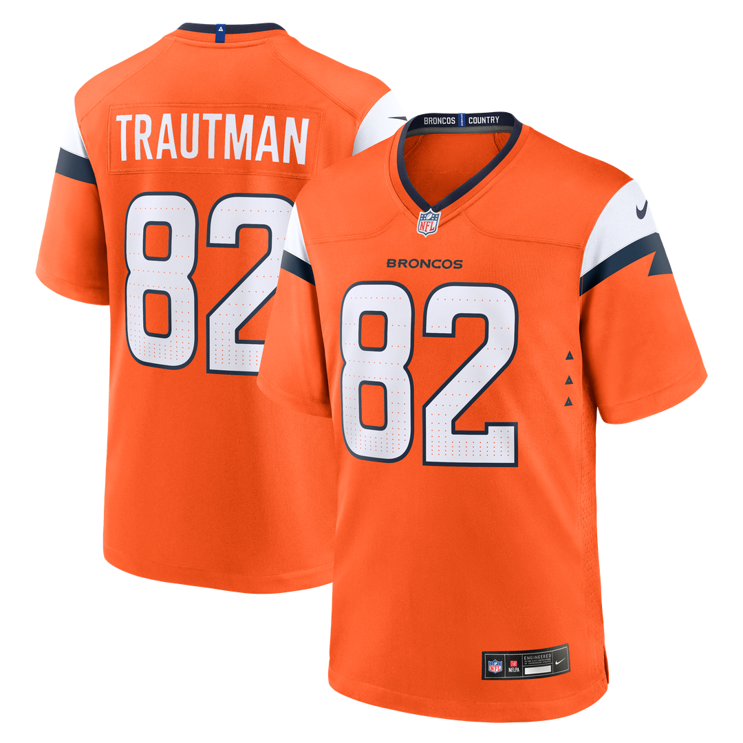 Denver Broncos Adam Trautman Nike Orange Game Jersey