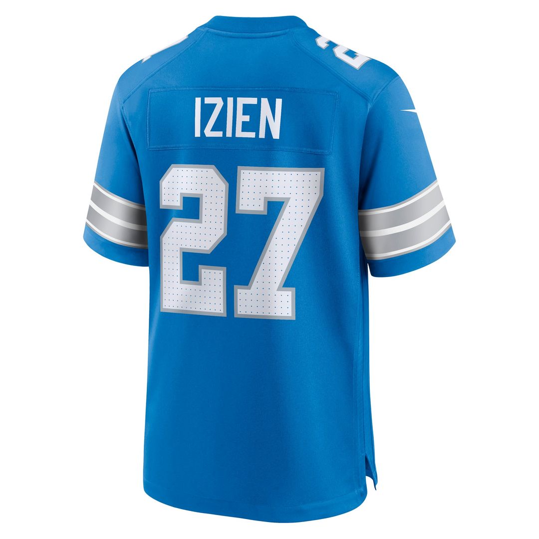 Detroit Lions Christian Izien Nike Blue Game Jersey