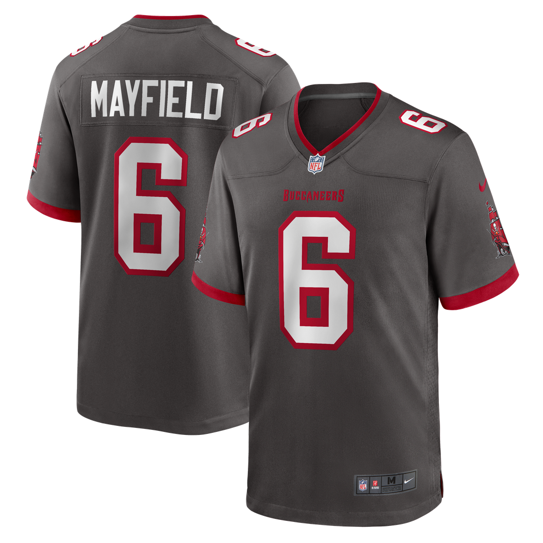 Tampa Bay Buccaneers Baker Mayfield Nike White Away Game Jersey