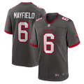 Tampa Bay Buccaneers Baker Mayfield Nike Pewter Alternate Game Jersey