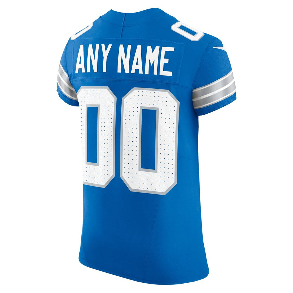 Detroit Lions Nike Blue Team Vapor FUSE Elite Custom Jersey