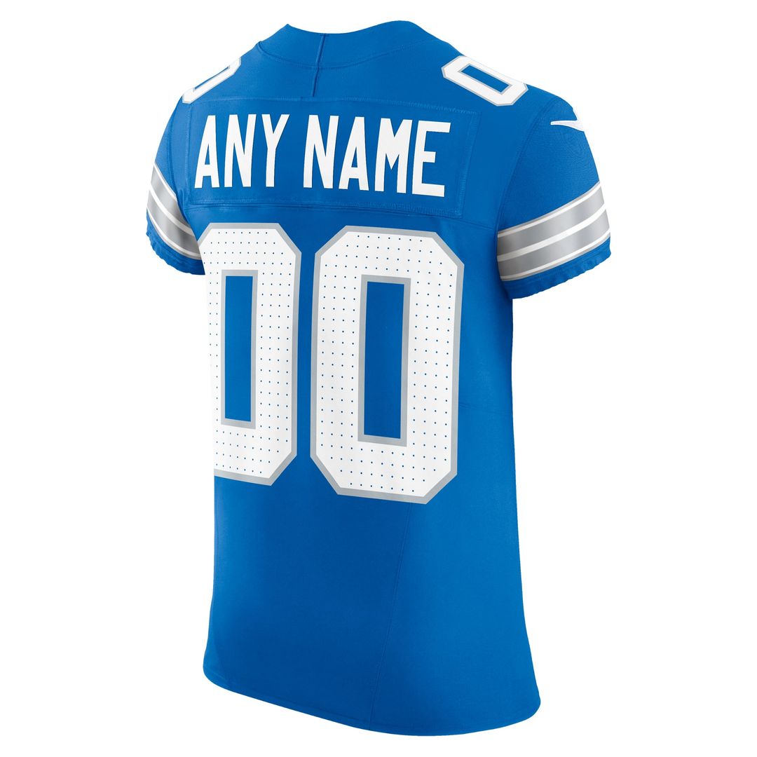 Detroit Lions Nike Blue Team Vapor FUSE Elite Custom Jersey