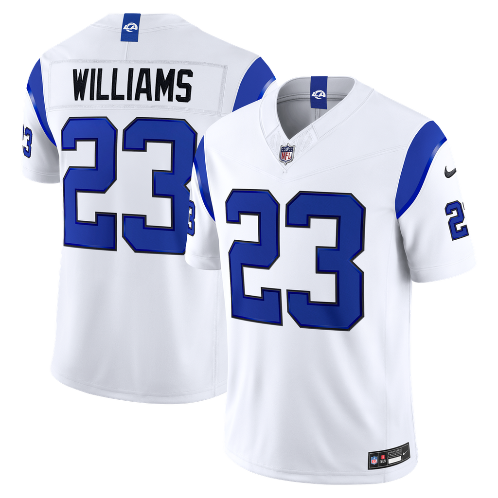 Los Angeles Rams Kyren Williams Nike Fearsome White Vapor FUSE Stitched Limited Jersey