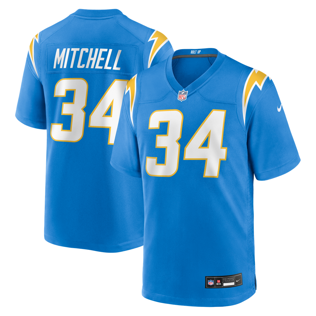 Los Angeles Chargers Keaton Mitchell Nike Powder Blue Game Jersey