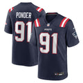 New England Patriots Elijah Ponder Nike Navy Game Jersey