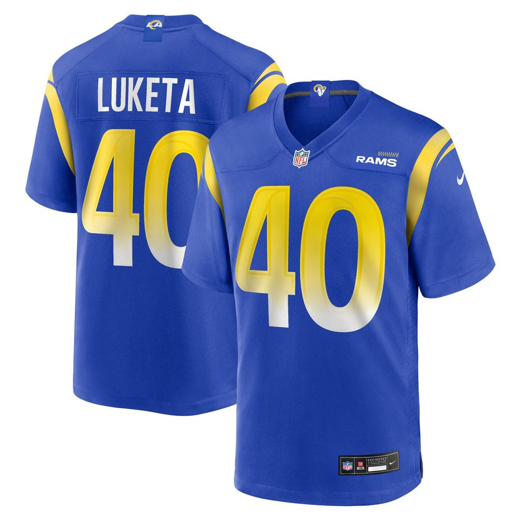 Los Angeles Rams Jesse Luketa Nike Royal Game Jersey