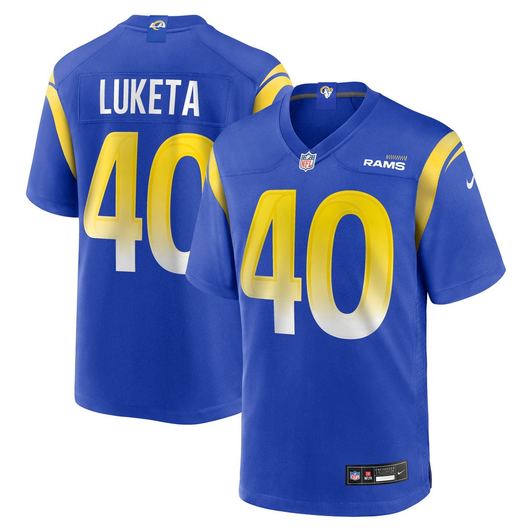 Los Angeles Rams Jesse Luketa Nike Royal Game Jersey