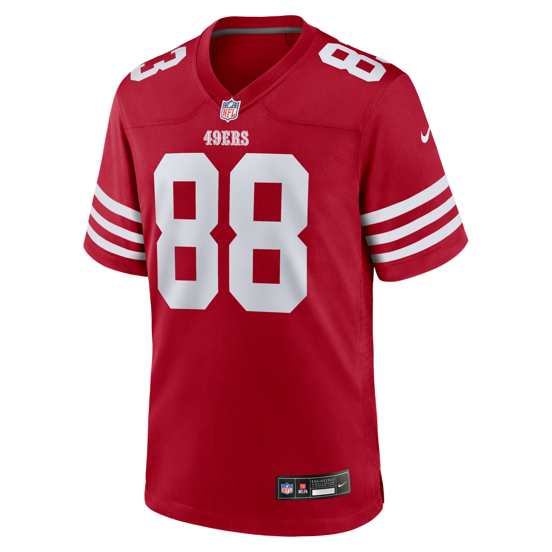 San Francisco 49ers Jake Tonges Nike Scarlet Game Jersey