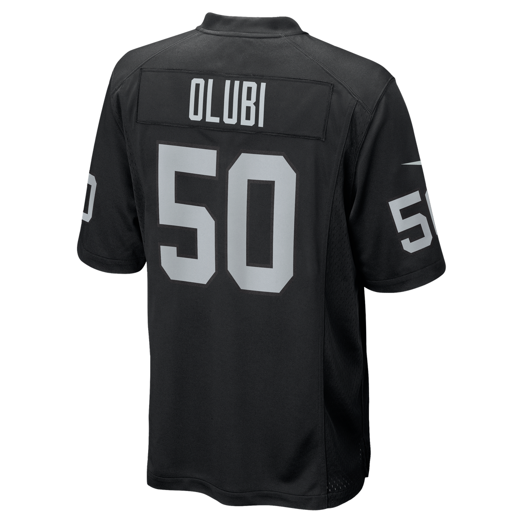 Las Vegas Raiders Segun Olubi Nike Black Game Jersey