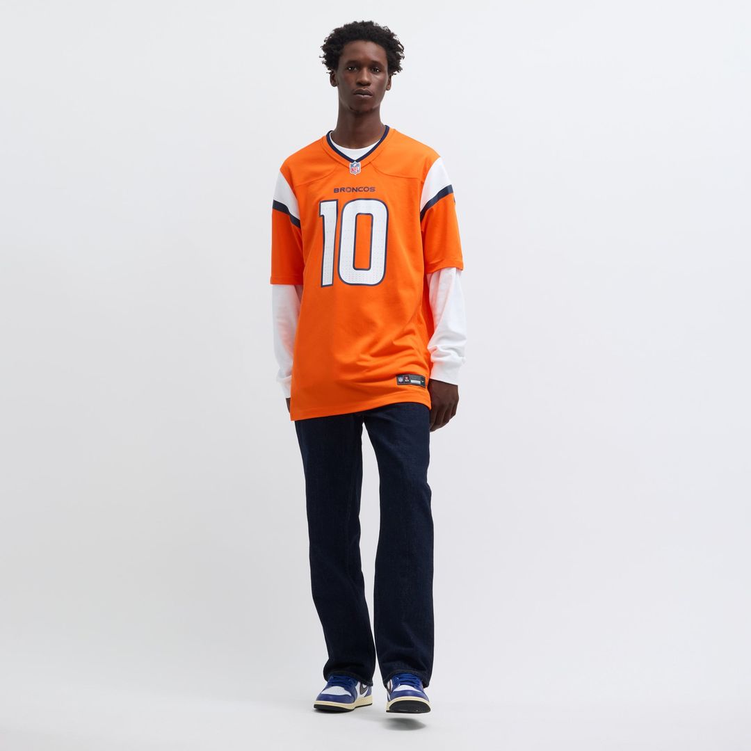 Denver Broncos Bo Nix Nike Orange Game Jersey
